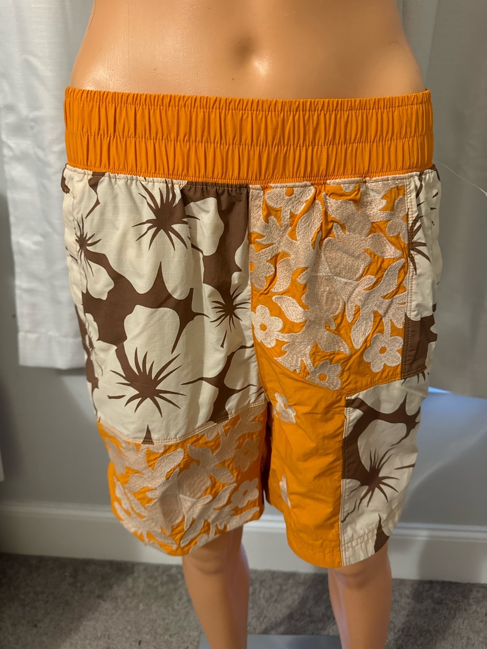 FP Movement by Free People Orange and Brown Patchwork Shorts